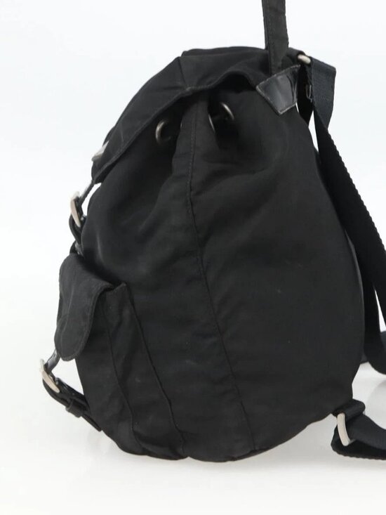 PRADA Backpack Nylon Silver Black Auth bs33519 main image 5